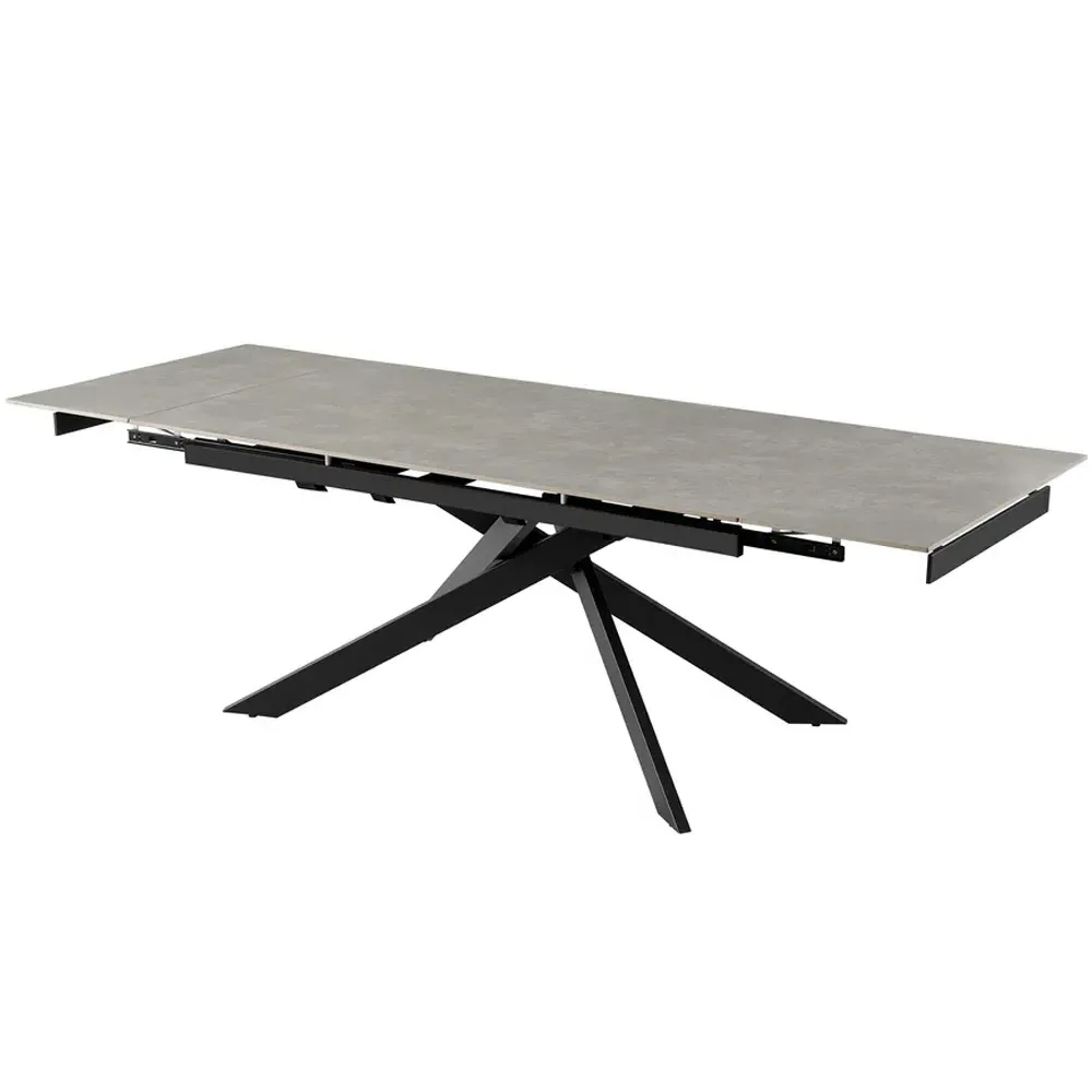 Zaira 6-Seater Extendable Dining Table - Grey, Sintered Stone