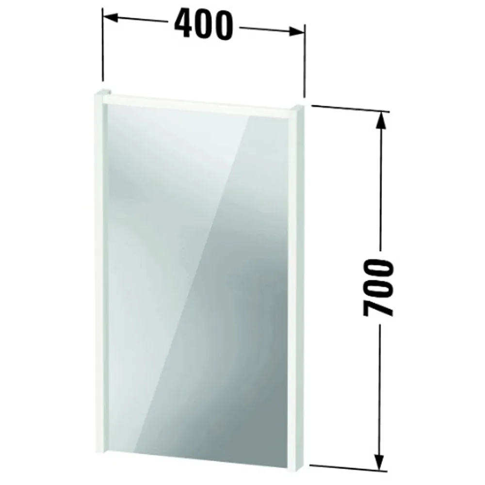 D-Code LED Mirror with Lighting - Matt White