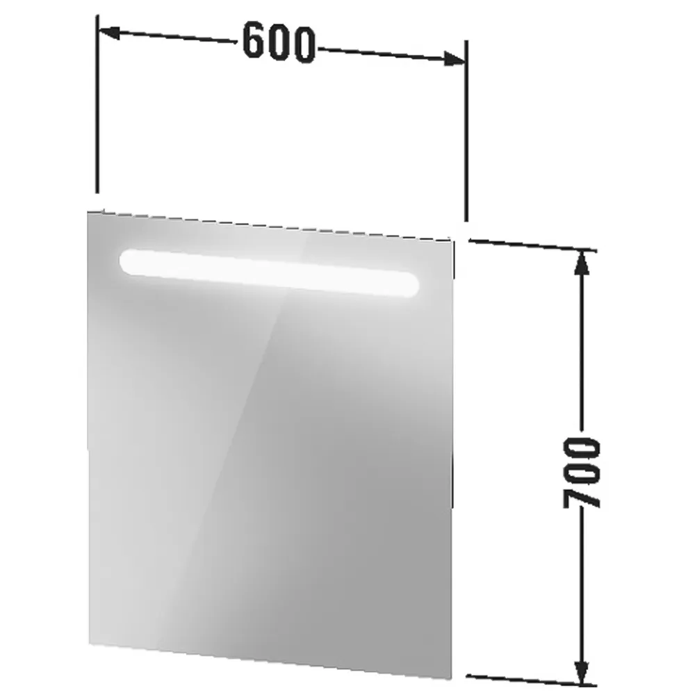 LED Wall Mirror with Outlet - Matt White