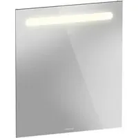 LED Wall Mirror with Outlet - Matt White