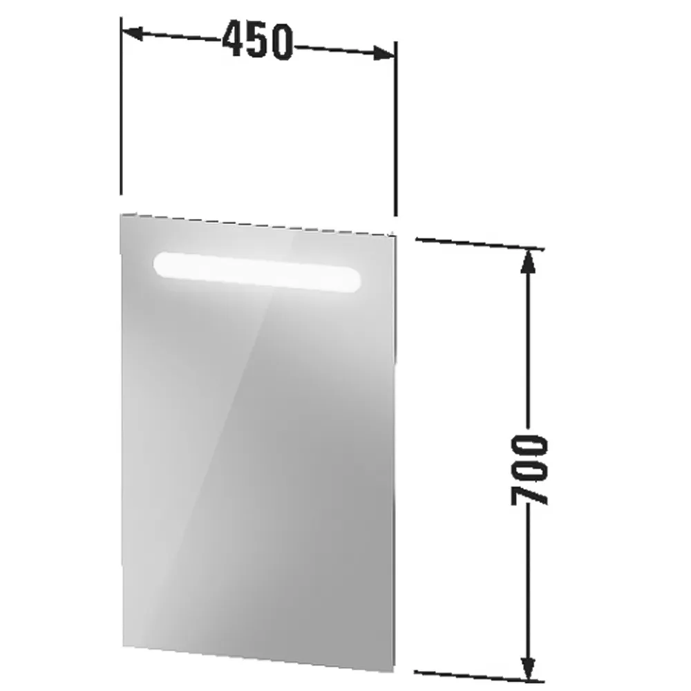 LED Wall Mirror with Outlet - Matt White