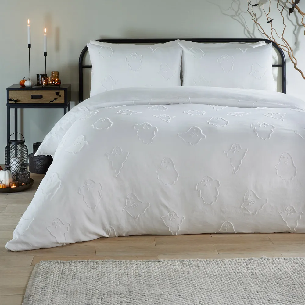 Ghostly Ghouls King Size Duvet Set - White image