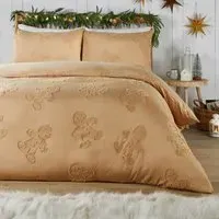 Gingerbread Double Tufted Reversible Duvet Set - Orange
