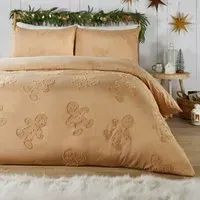 Gingerbread King Size Tufted Duvet Set - Orange