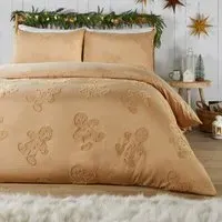 Gingerbread Single Tufted Reversible Duvet Set - Orange