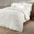 Harrison Double Duvet Set with Stripe Print - White