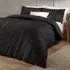 Harrison Super King Size Stripe Duvet Set - Black