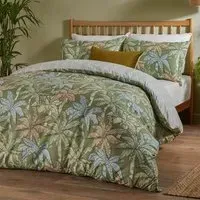 Kentia Double Duvet Set - Palm Green