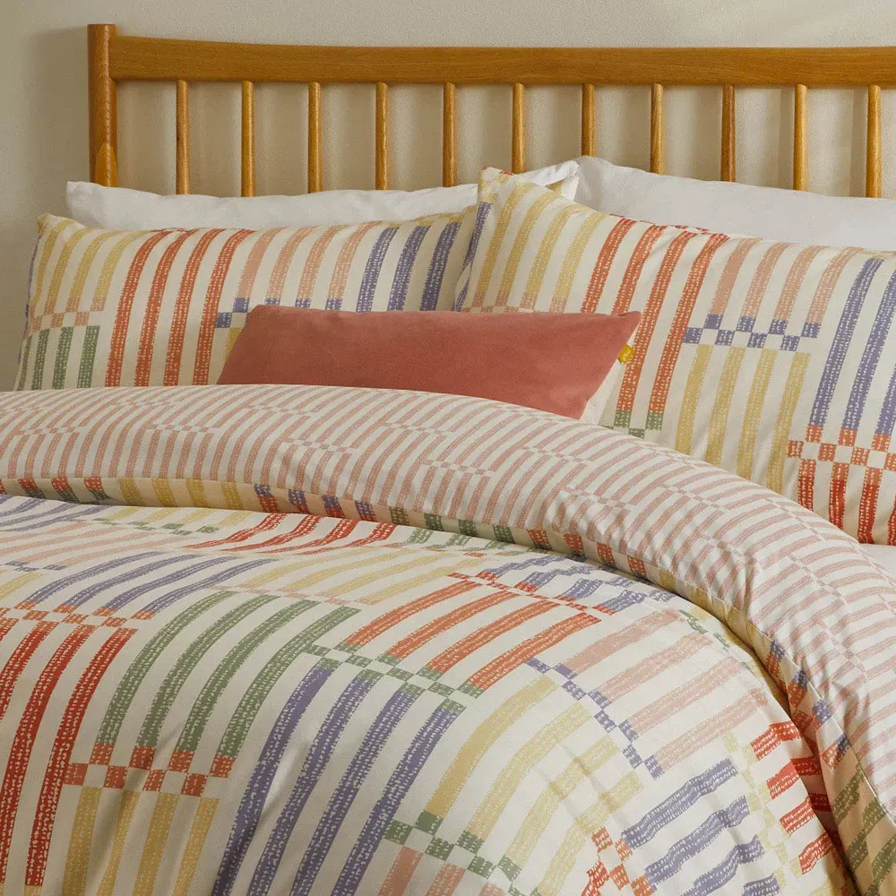 Madison Double Duvet Set - Multi, Stripe Abstract