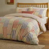 Madison Single Duvet Set - Multi, Stripe Abstract