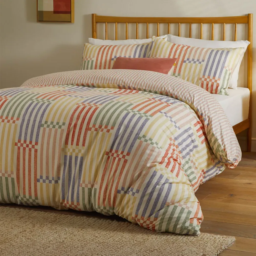 Madison Single Duvet Set - Multi, Stripe Abstract image