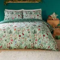 Noelle Double Duvet Set Reversible - Green