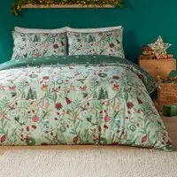 Noelle King Size Duvet Set Reversible - Green