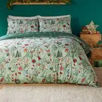 Noelle Single Duvet Set Reversible - Green