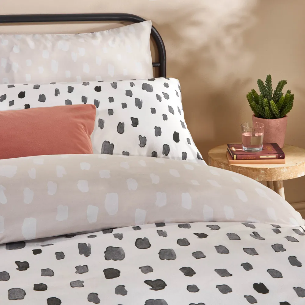 Robi Double Printed Duvet Set - Cream