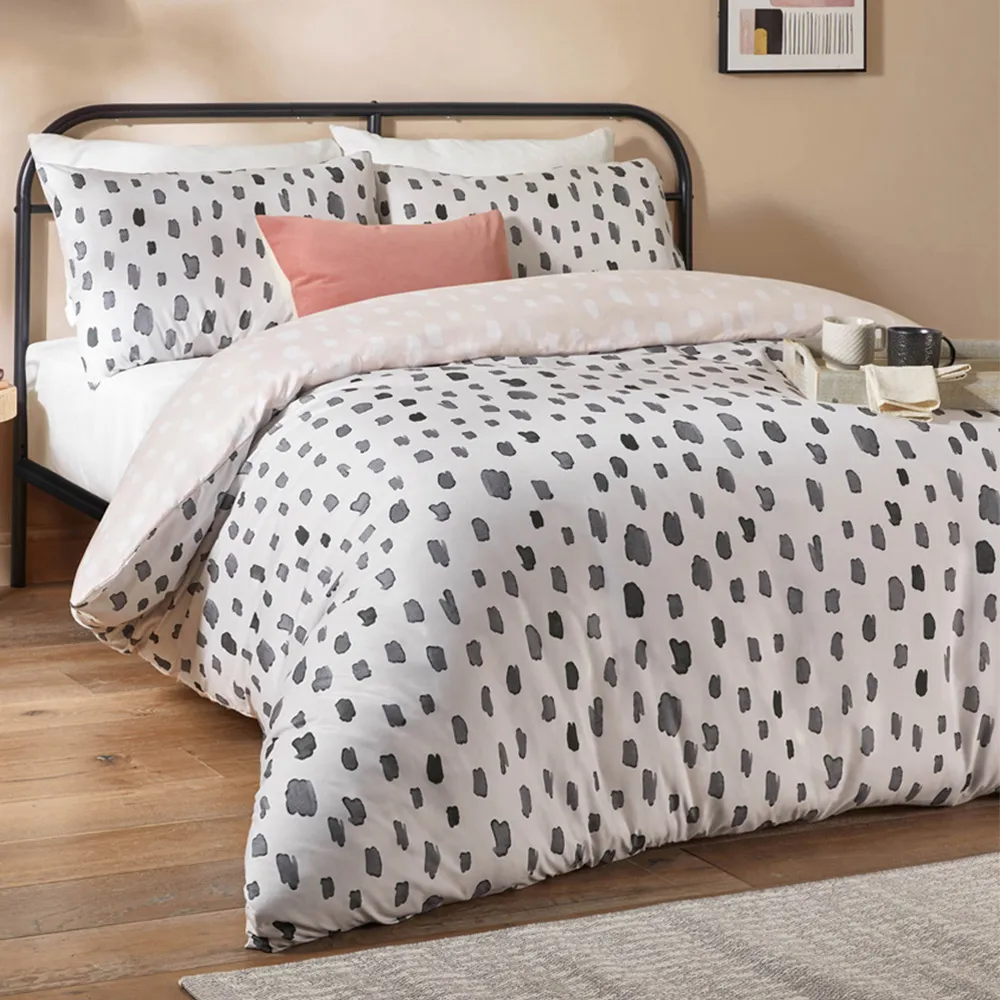 Robi Double Printed Duvet Set - Cream