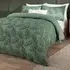 Seville Double Duvet Set with Tufted Leaf Design - Green