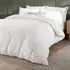 Seville King Size Leaf Tufted Duvet Set - White