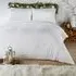 Single Snow Crystal Tufted Duvet Set - White