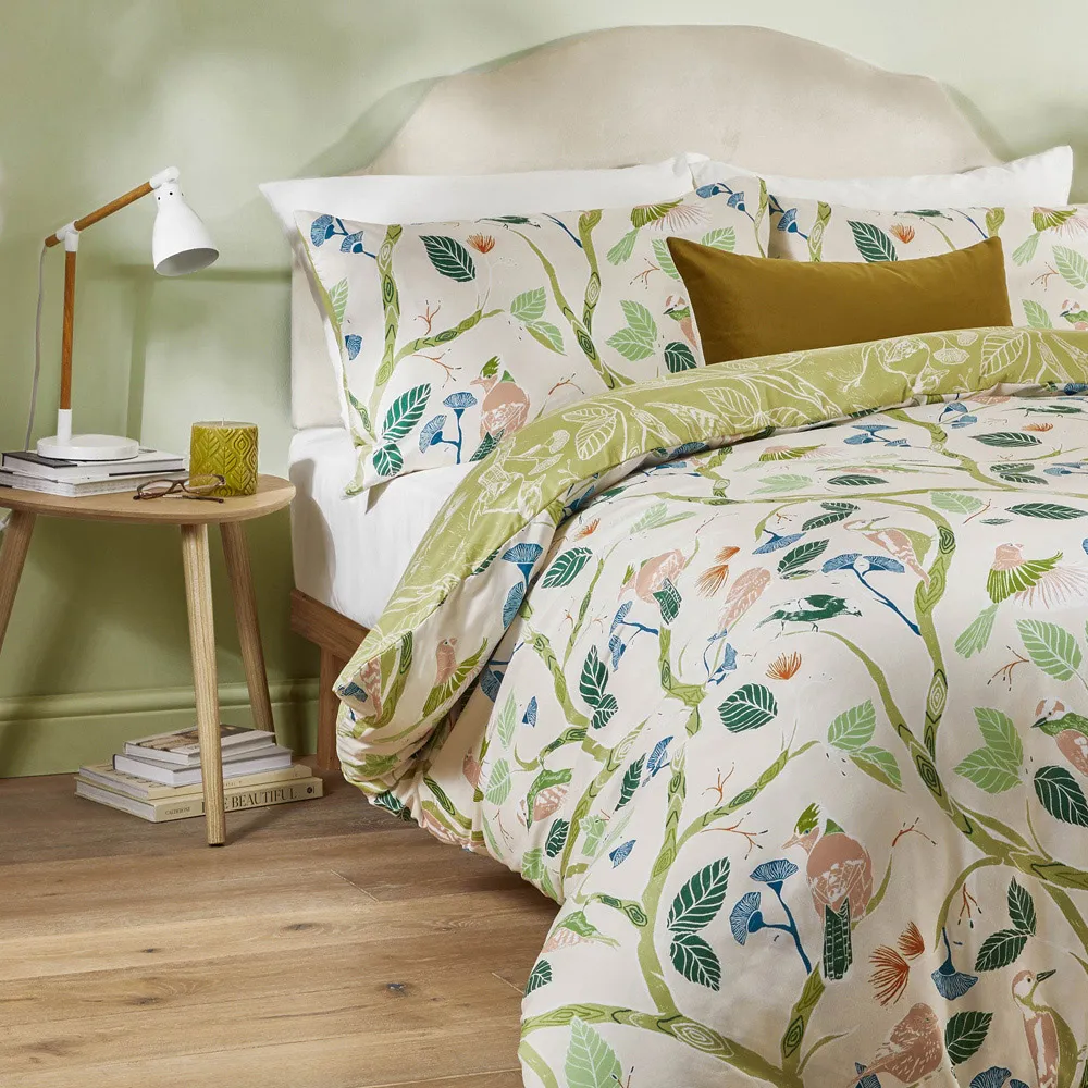 Woodlow Single Printed Duvet Set - Green