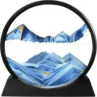 3D Dynamic Sand Landscape Rotatable Art Frame - Blue