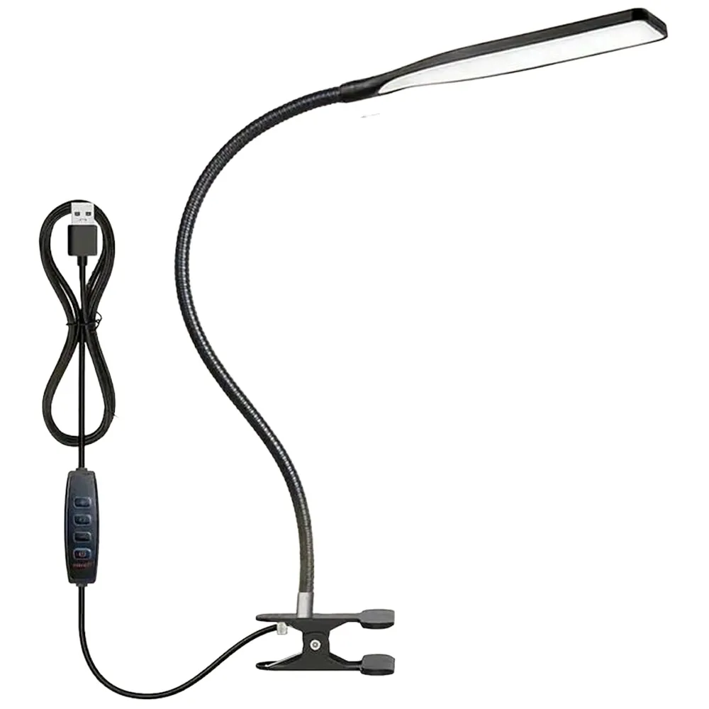Flexible LED Desk Lamp with Clip - Black image