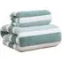 Striped Hand and Bath Towel Set Quick Dry - Green
