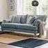 Faro 2-Seater Medium Sofa - Blue, Slub Weave