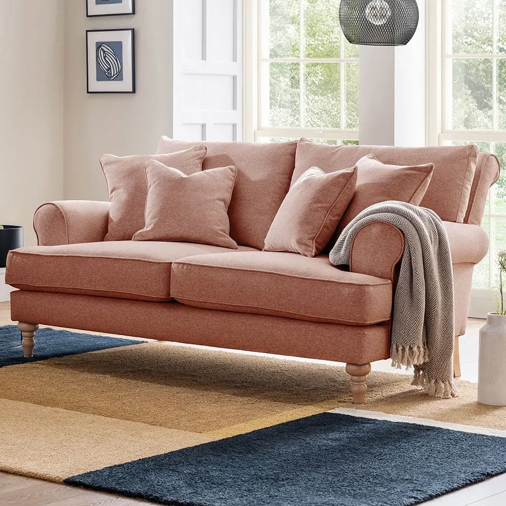 Faro 2-Seater Small Sofa - Coral