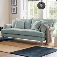 Faro 2-Seater Sofa - Blue, Slub Weave Fabric