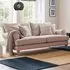 Faro 2-Seater Sofa - Pink, Slub Weave Fabric