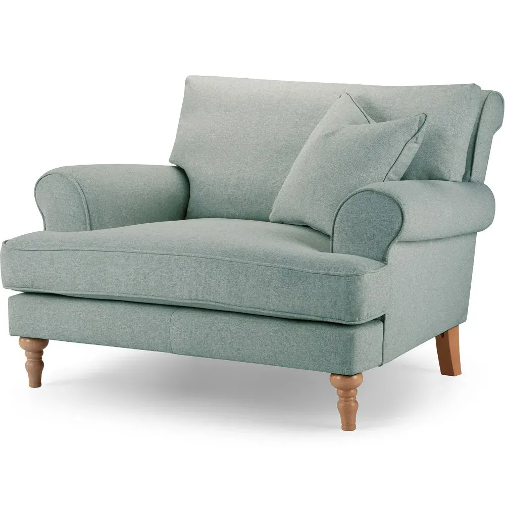 Faro Snuggle Chair - Blue, Slub Weave