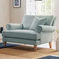 Faro Snuggle Chair - Blue, Slub Weave