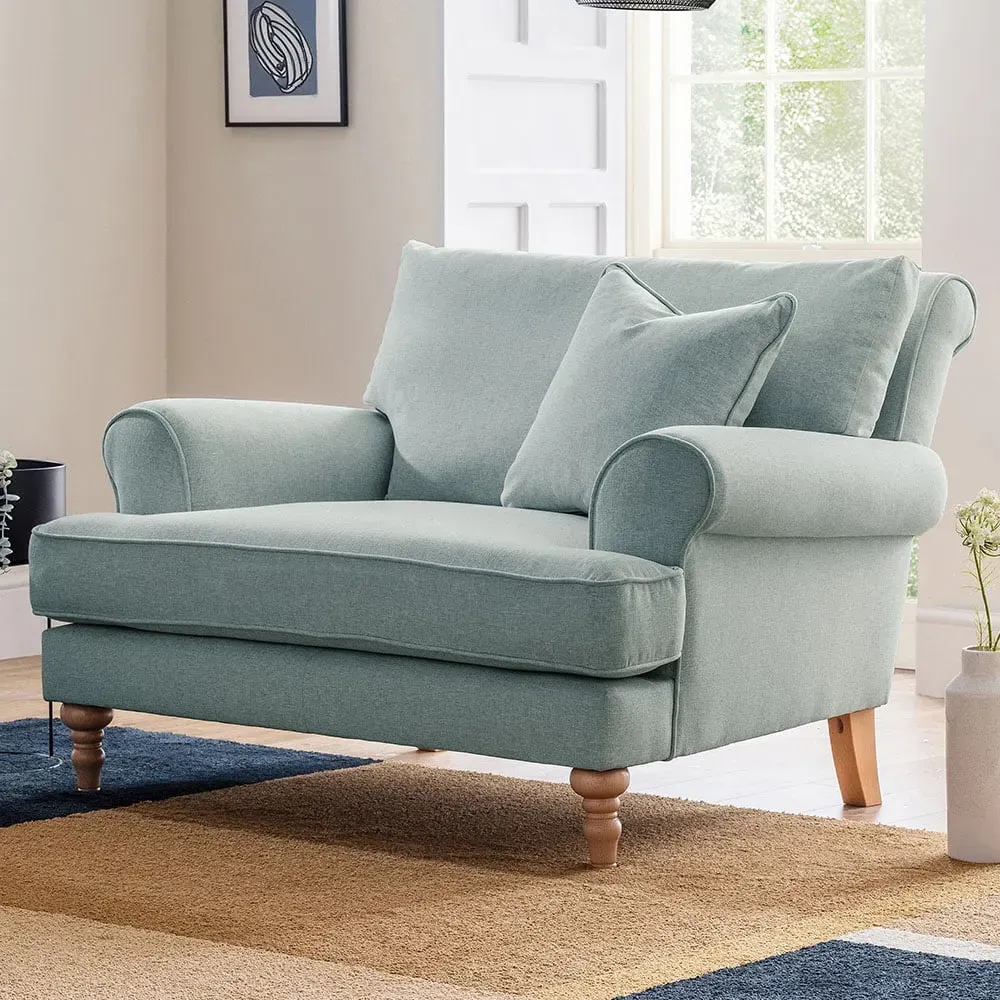 Faro Snuggle Chair - Blue, Slub Weave image