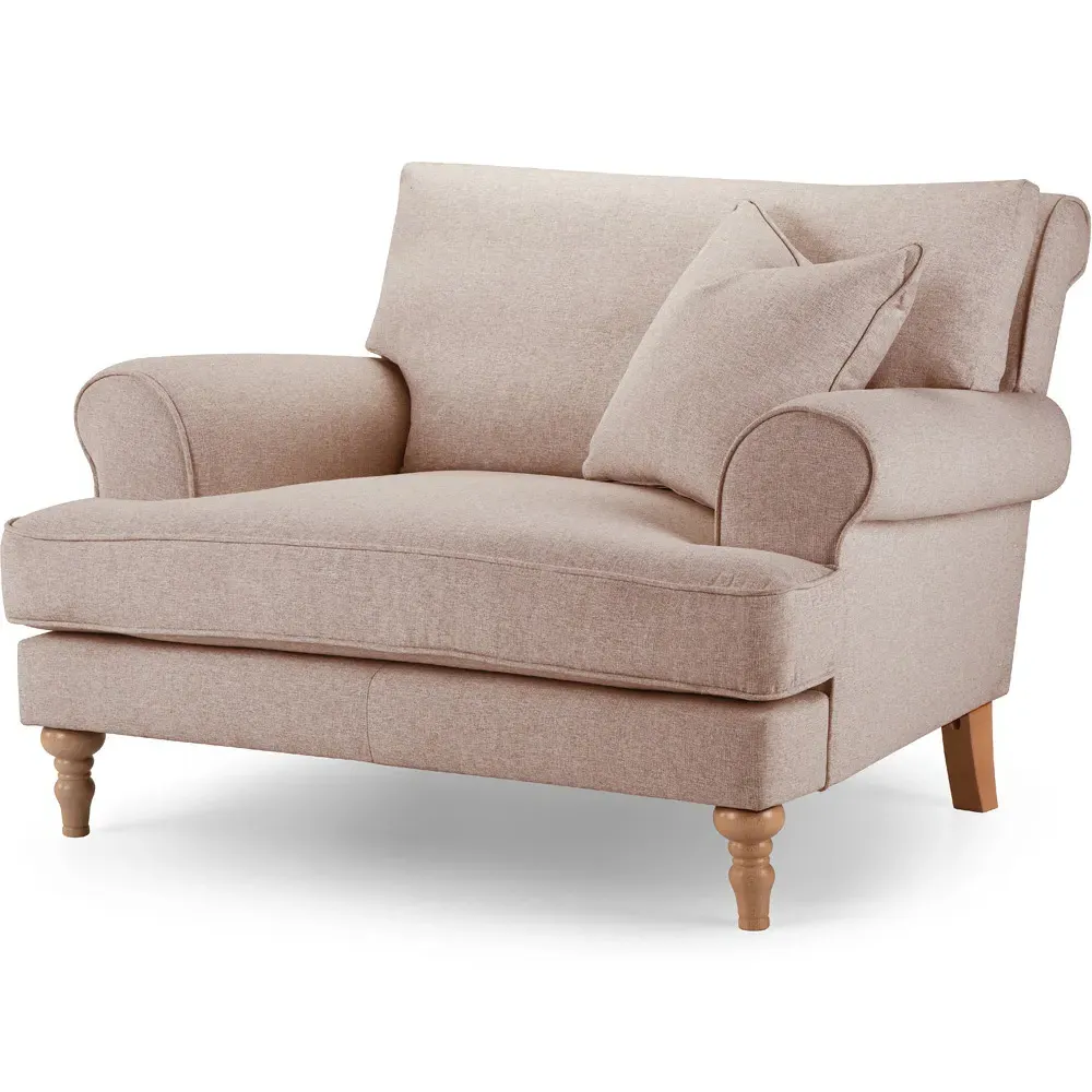 Faro Snuggle Chair - Pink, Slub Weave