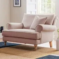 Faro Snuggle Chair - Pink, Slub Weave