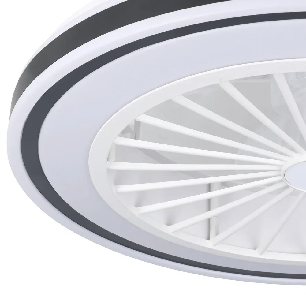 Almeria Compact Ceiling Fan with Light - White