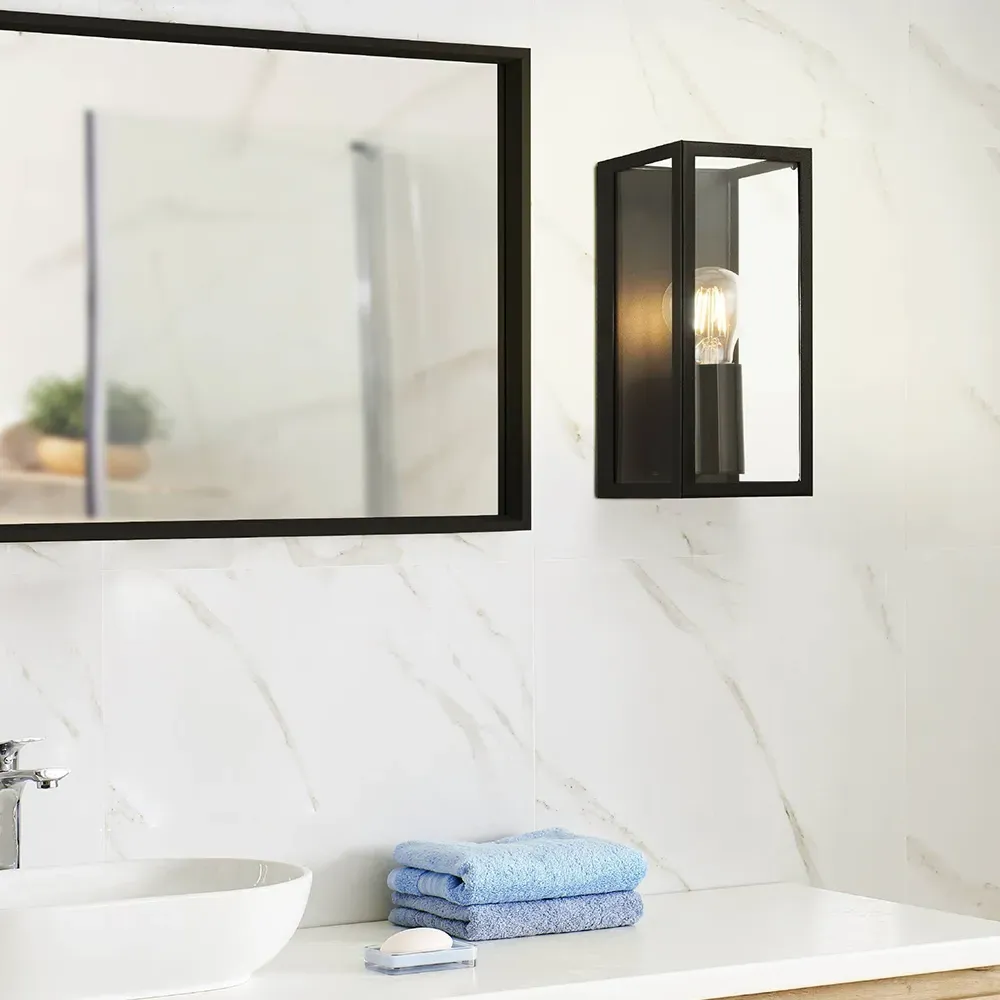 Amezola Caged Wall Light - Black