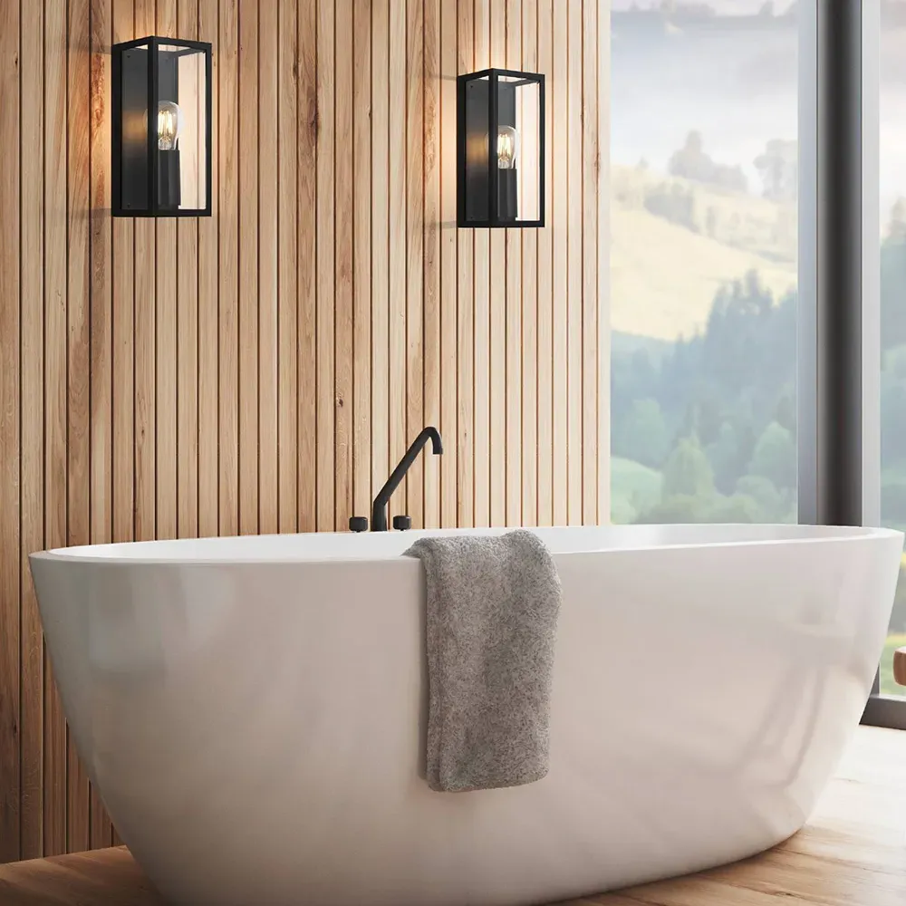 Amezola Caged Wall Light - Black