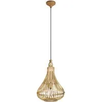 Amsfield Teardrop Pendant Light - Brown, Rattan