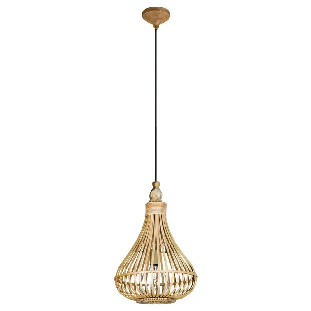 Amsfield Teardrop Pendant Light - Brown, Rattan image