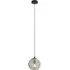 Ariscani Round Pendant Light - Black, Smoked Glass