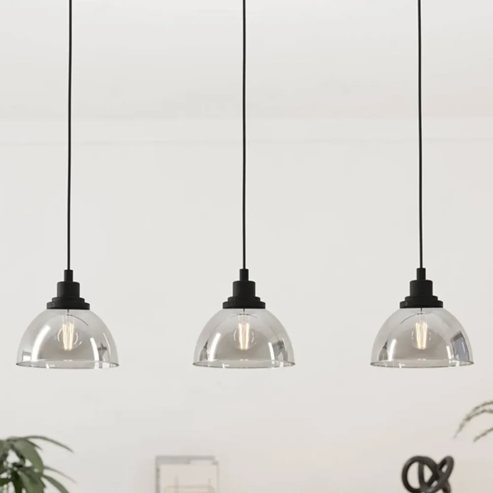 Beleser 3-Light Pendant Light - Black, Steel