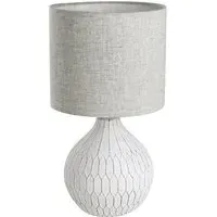 Bellariva 3 Round Table Lamp - White, Ceramic