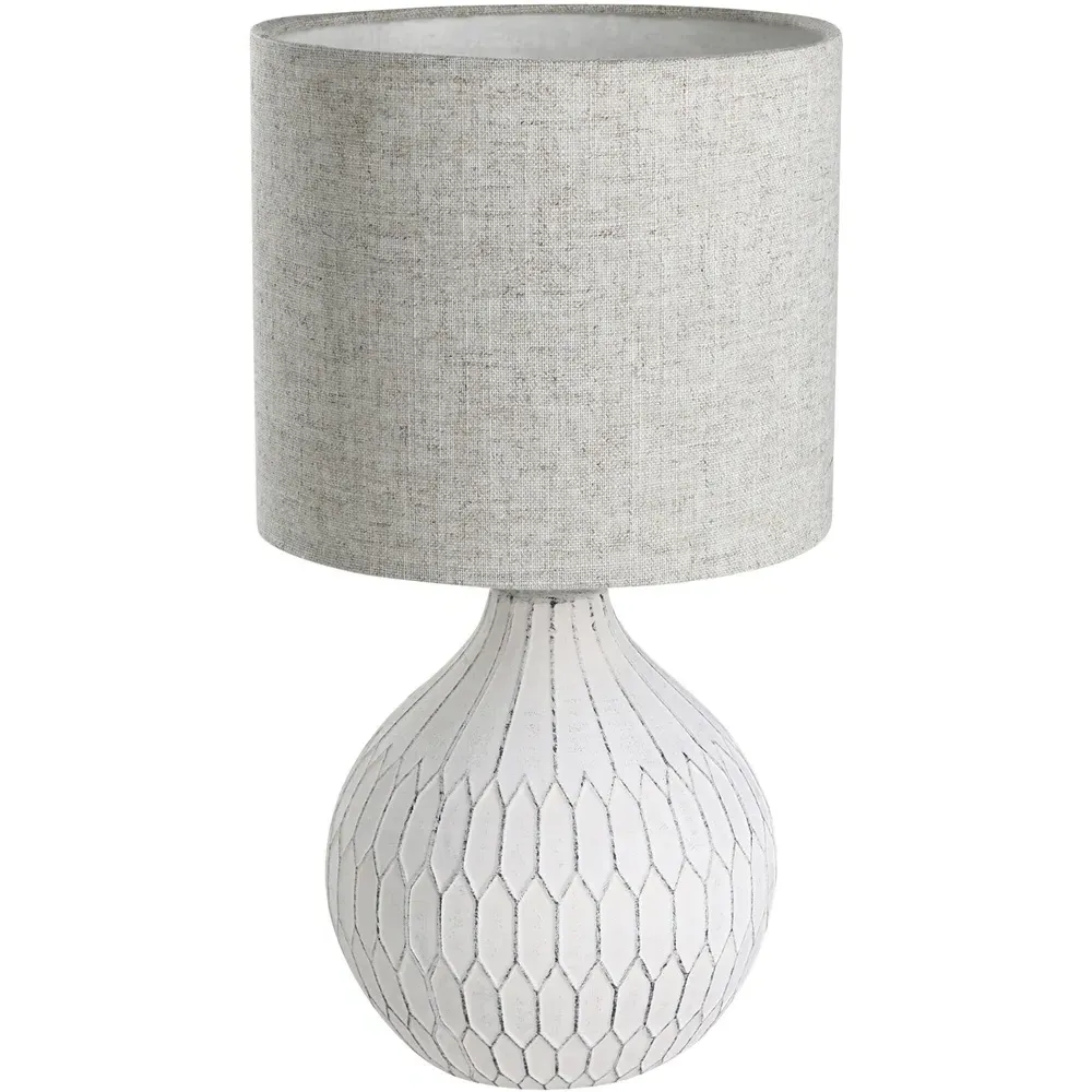 Bellariva 3 Round Table Lamp - White, Ceramic