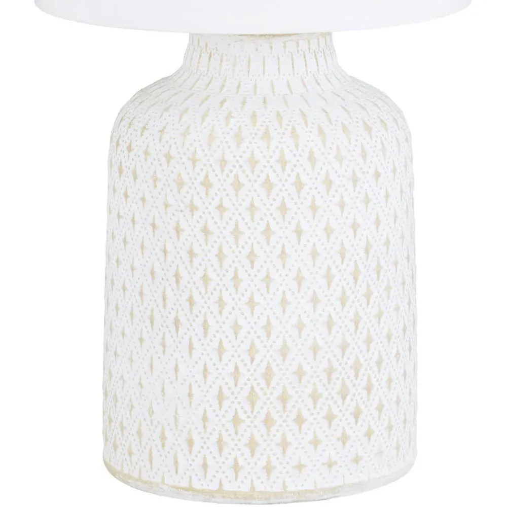 Bellariva Curved Table Lamp - Cream, Ceramic