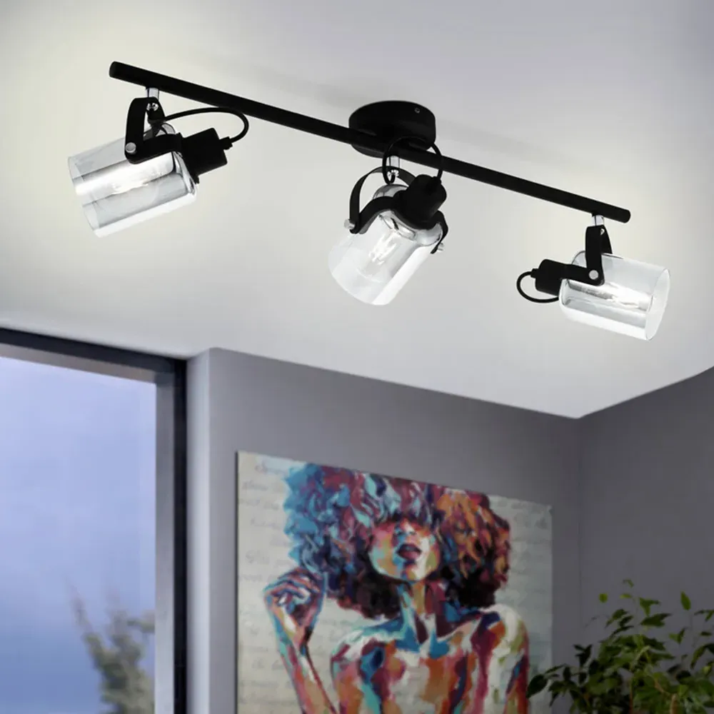 Berregas 3 Lamp Spotlight - Smoked, Black Metal