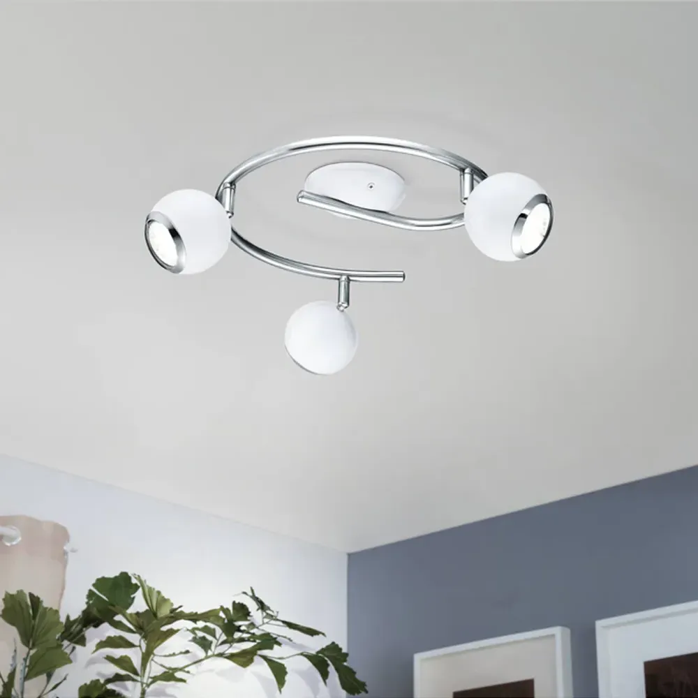 Bimeda LED Ceiling Light with Adjustable Spotlights - Chrome