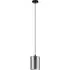 Cadaques 1 Cylindrical Pendant Light - Black, Smoked Glass