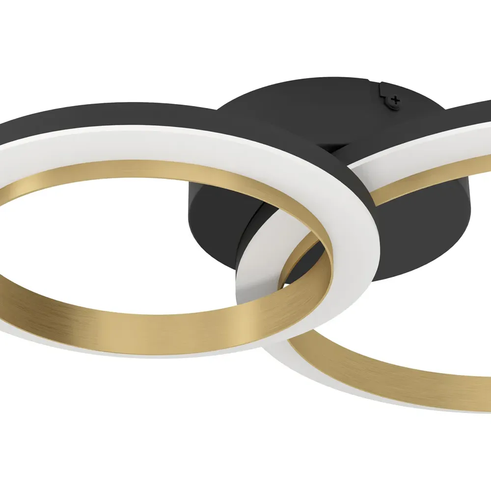 Calliera Circle LED Ceiling Light - Black, Steel